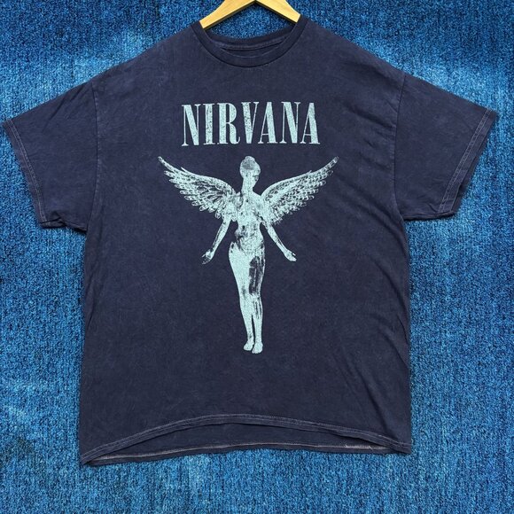 Nirvana In Utero Album Angel Silhouette Grunge Band Tee XL - Picture 1 of 4